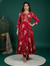 Red Floral Printed Festive Kurti – Elegant Party & Occasion Wear