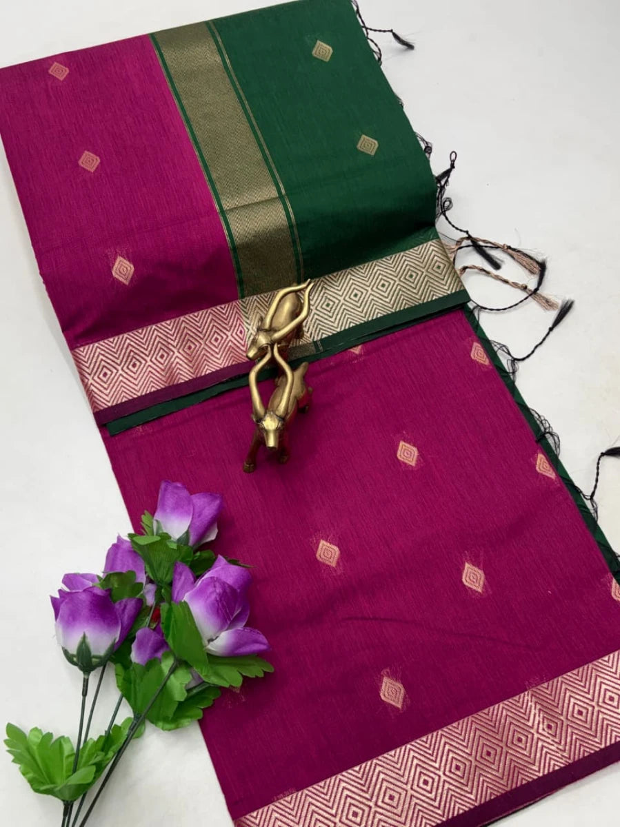 Traditional Handloom Inspired Zari Saree