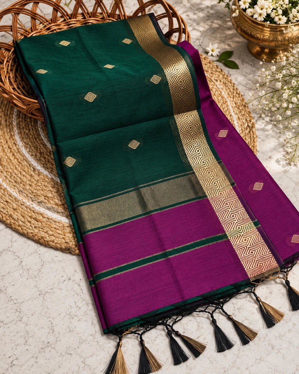 Traditional Handloom Inspired Zari Saree